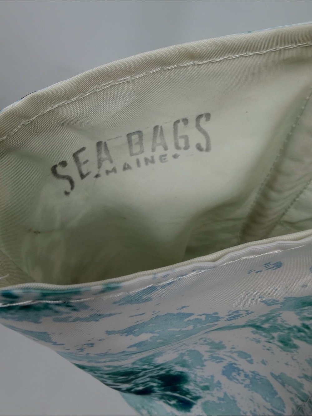 Sea Bags of Maine recycled sailcloth tote bag with rope handles “surf tote” - Picture 9 of 16